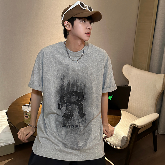 Oversize Graphic Print Short Sleeve T-Shirt WN25215