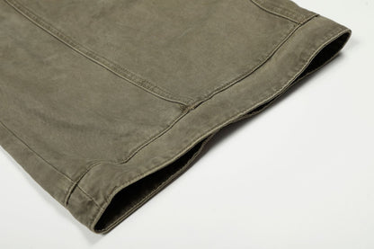 Washed Multi Pocket Curved Cargo Pants WN26016