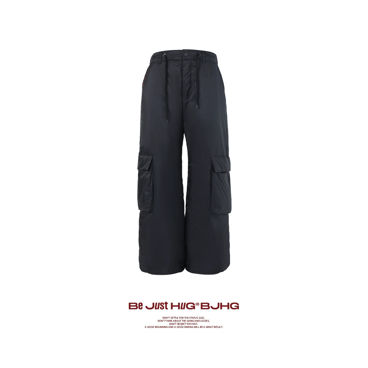 White Duck Down Filling Wide Leg Cargo Pants WN9820