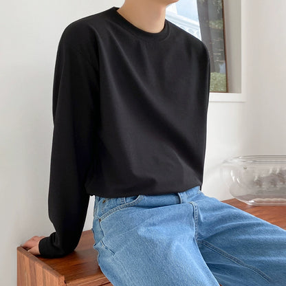 Round Neck Oversize Long Sleeve T-shirt WN6575