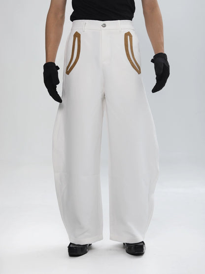 Curved Hem Wide Leg Trousers WN18638