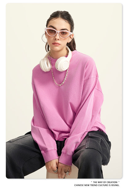 Oversize Washed Long Sleeve T-Shirt WN6052