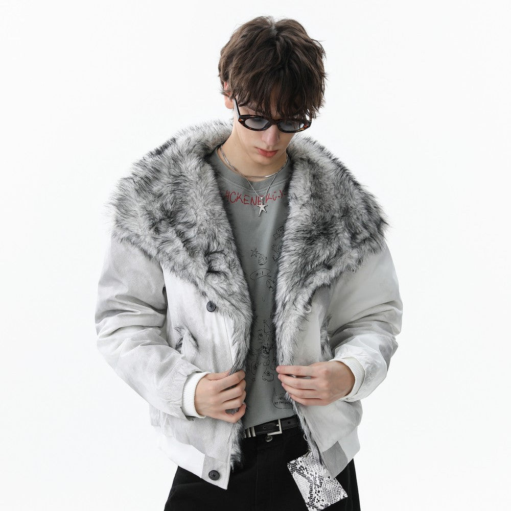 Fake Fur Trim Short Puffer Jacket WN27935