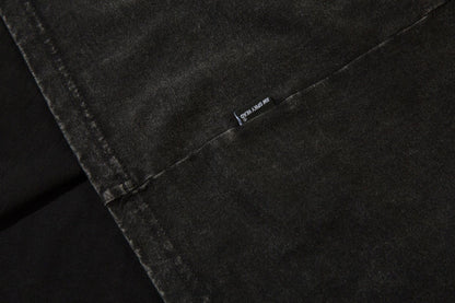 Embroidery Heavy Washed Oversize Short Sleeve T-Shirt WN16126