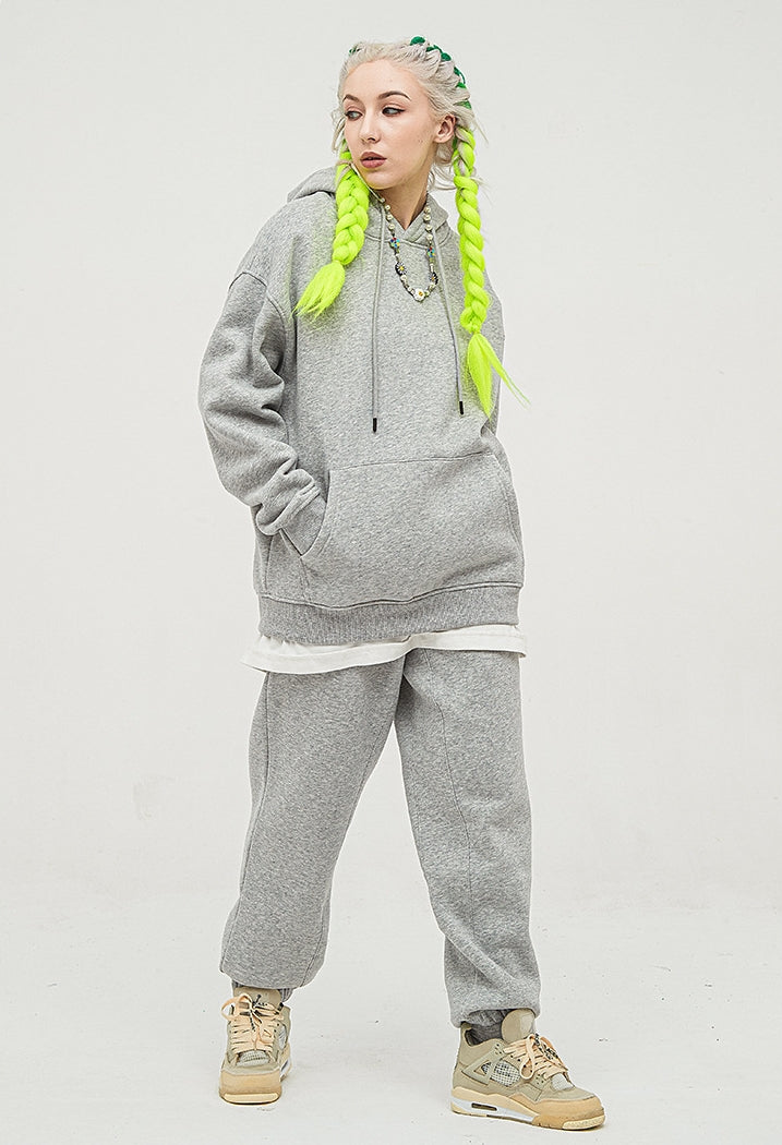 Fleece Linning Oversize Hoodie & Fleece Linning Sweatpants WN9945-K