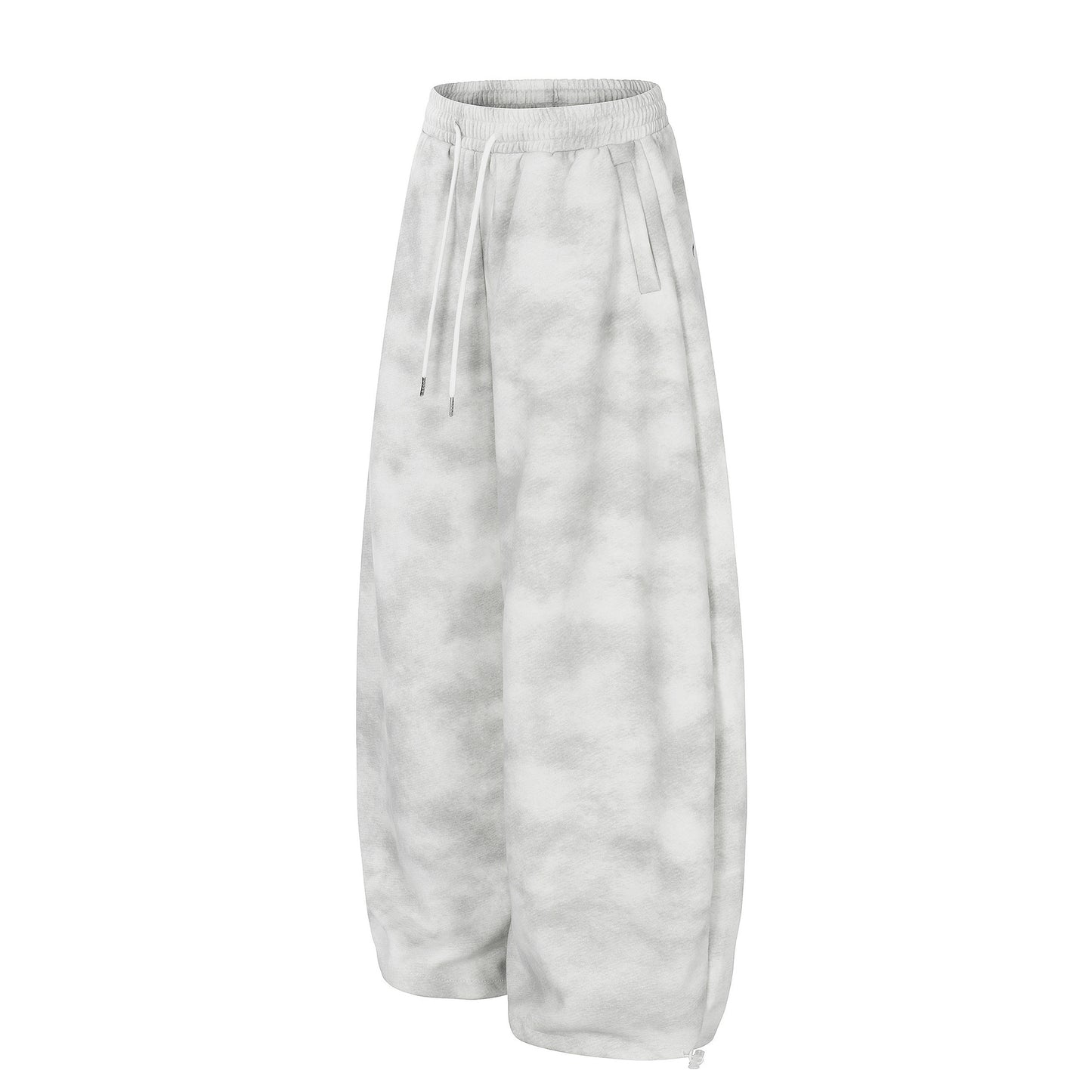 Cloud Washed Cross Embroidery Wide Leg Sweaetpants WN25527