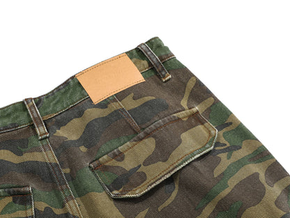 Camouflage Flare Cargo Pants WN12728