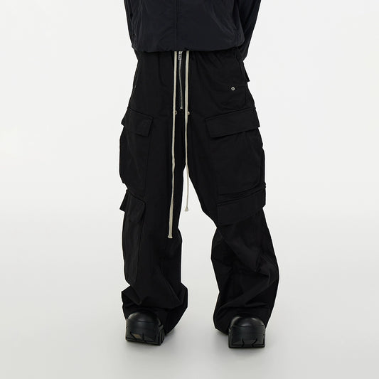 Drawstring Wide Leg Dragging Cargo Pants WN16966