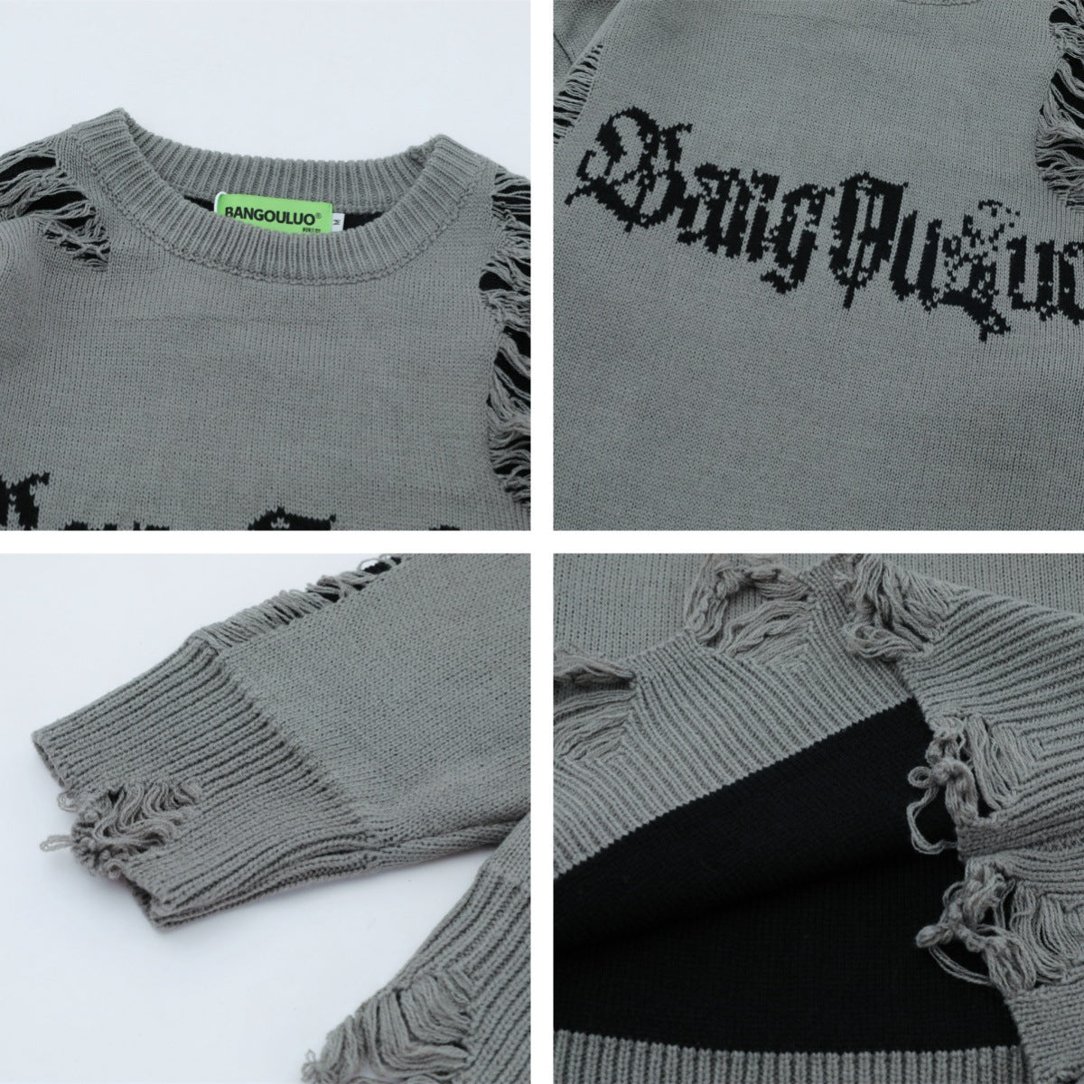 Damage Knit Sweater WN11186 – WONDER NOAH