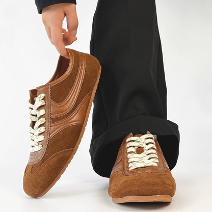 Suede Material Design Derby Sneakers WN19178