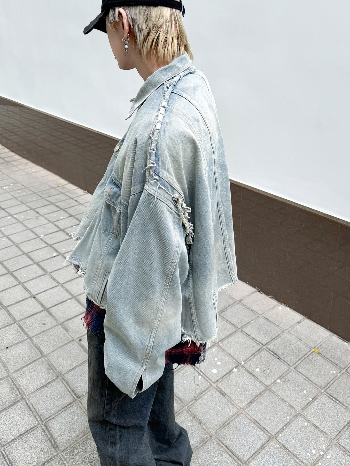 Damage Washed Denim Jacket WN10598