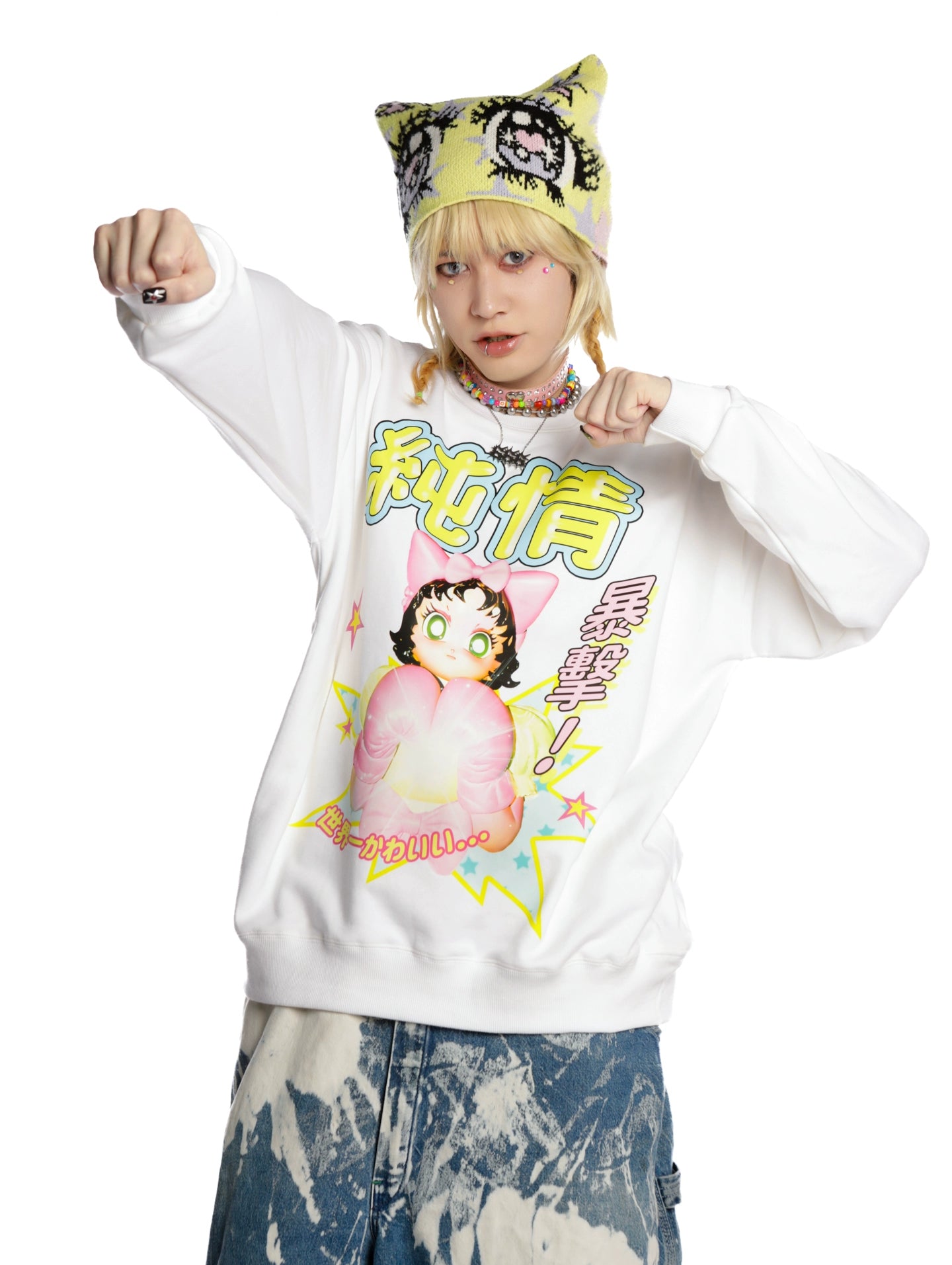 Illustration Print Long Sleeve T-Shirt WN22268