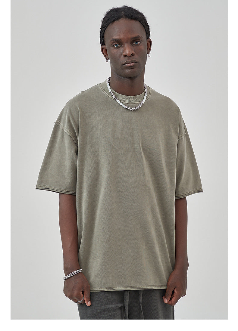 Oversize Washed Short-sleeve T-shirt WN6626