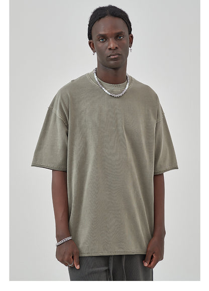 Oversize Washed Short-sleeve T-shirt WN6626