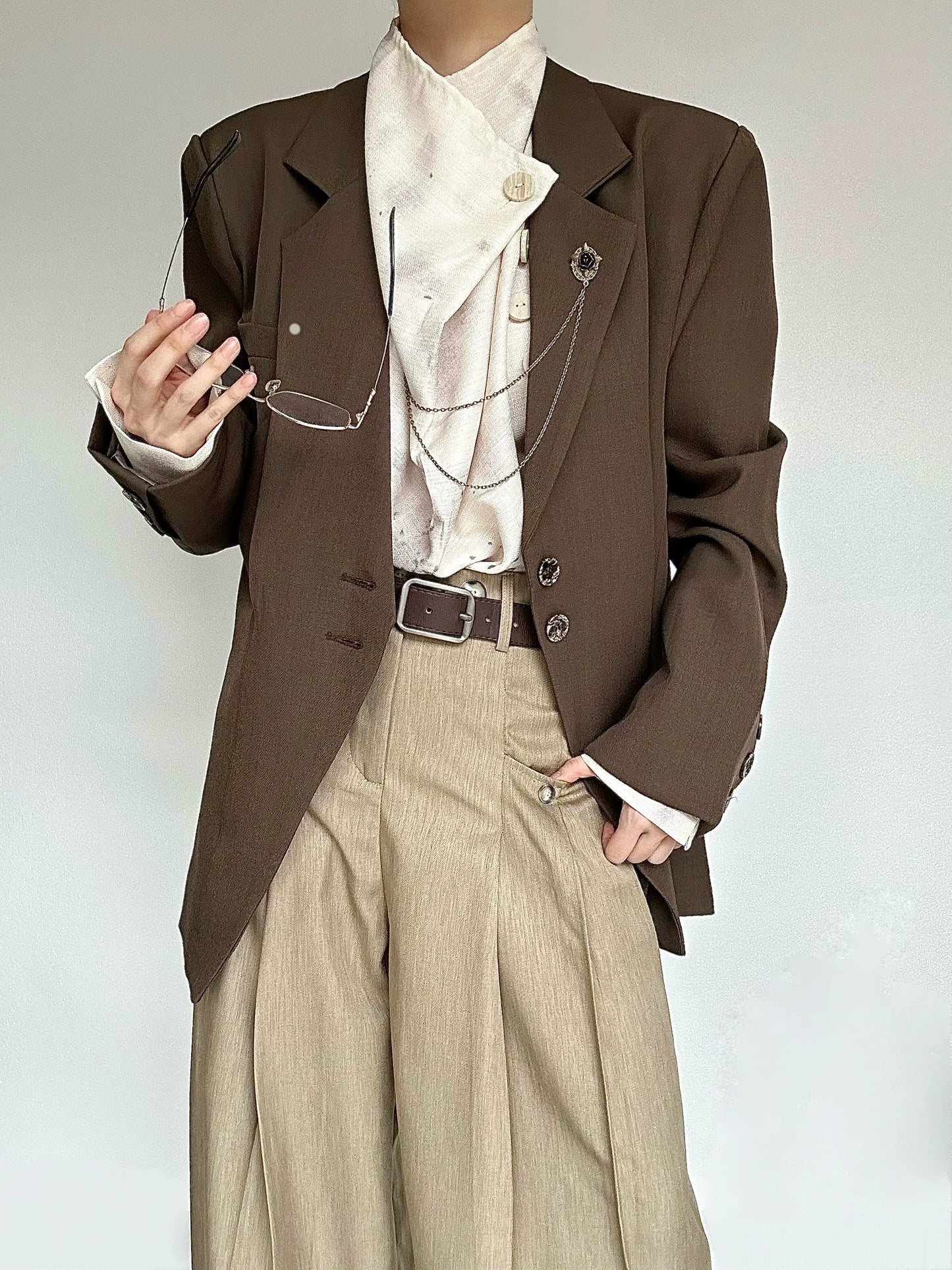 Chain Tassel Floral Brooch Accessory WN19655