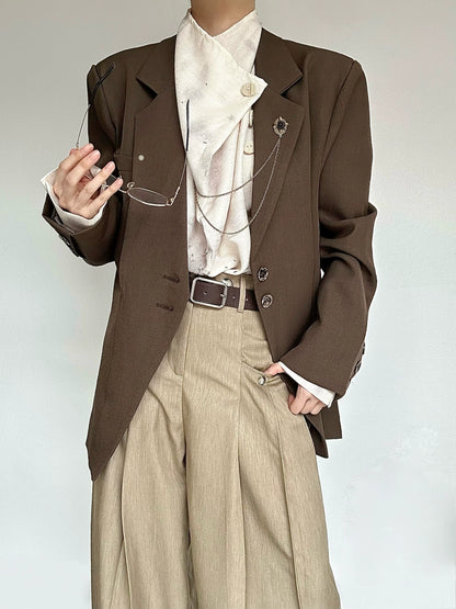 Chain Tassel Floral Brooch Accessory WN19655