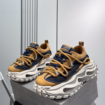 Chunky Platform Height Increase Breathable Sneakers WN24790