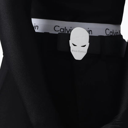 WN23661 BlackClothes Personality Versatile Decorative Metal Devil's Head Punk Style Black Belt WN23661