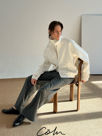 Stand Neck Short Zipper Jacket WN21481