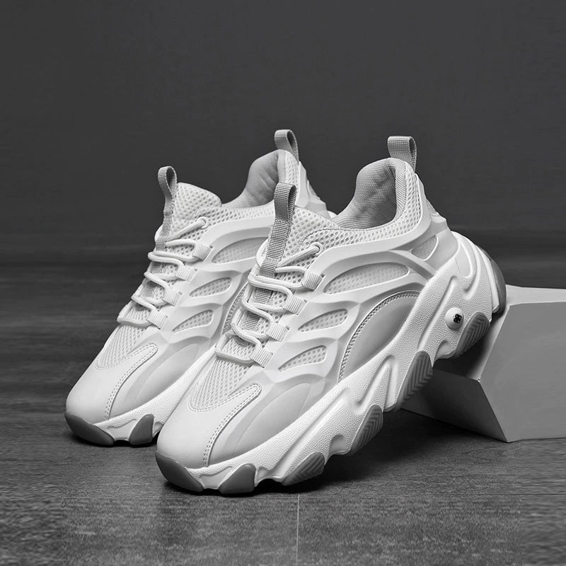 Thick Sole Mesh Lace-Up Sneakers WN22374