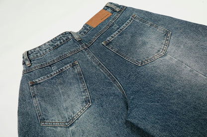 Washed Barrel Wide Leg Denim Jeans WN26108