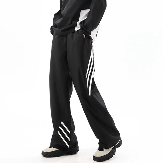 Wide-Leg Drape Sporty Pants WN10305