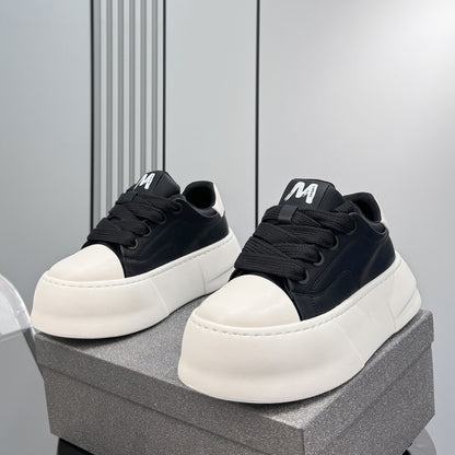 Lace Up Platform Thick Sole Sneakers WN24616