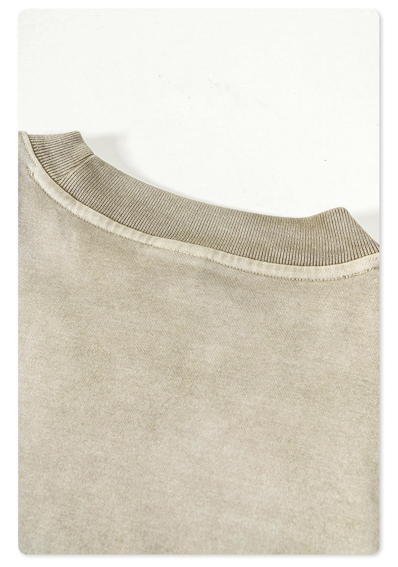 Washed Oversize Short-sleeve T-shirt WN6453