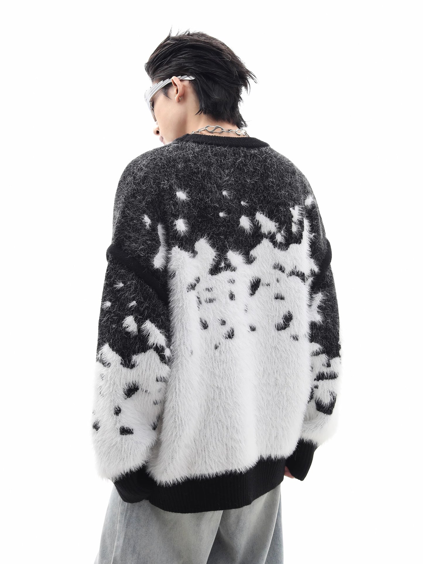 Gradient Shaggy Thick Knit Sweater WN10313