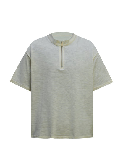 Half Zipper Short Sleeve T-Shirt WN26289