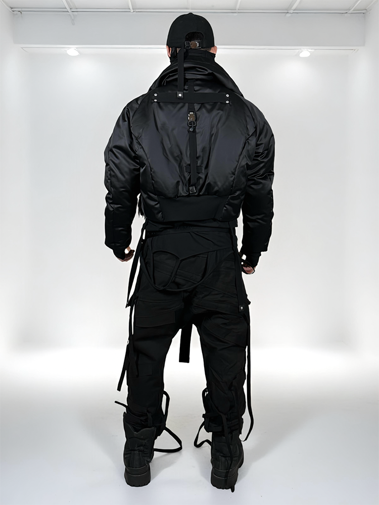 Zipper Layered Deconstructed Thick White Duck Down Jacket WN22004