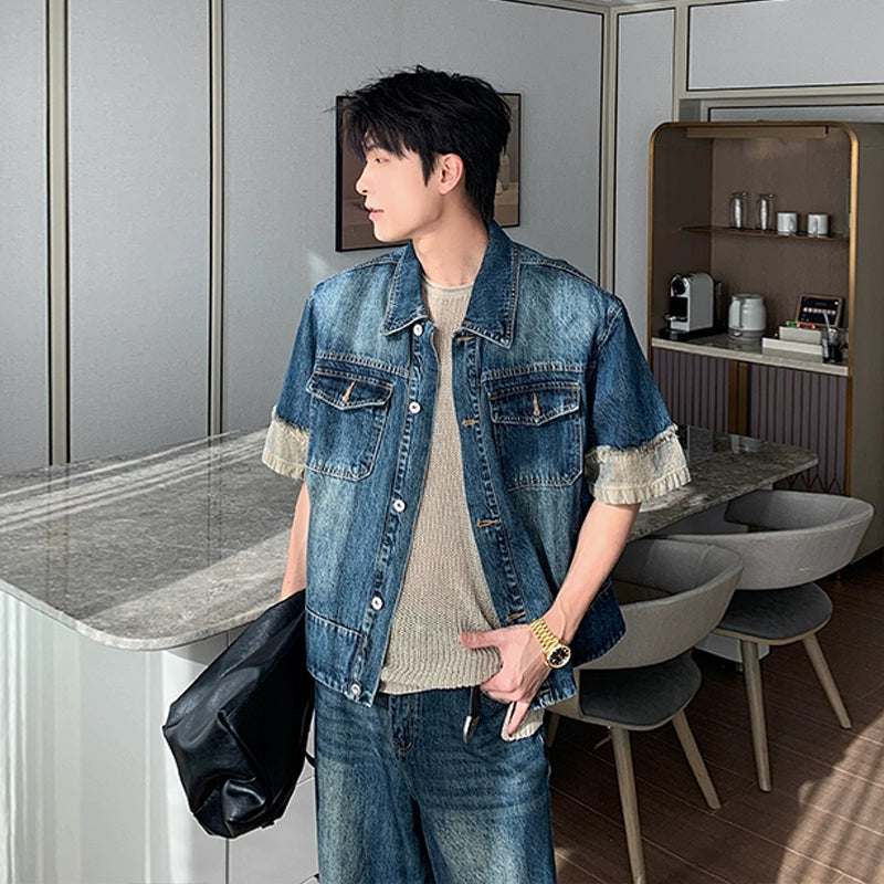 Short Sleeve Denim Shirt & Denim Jeans Setup WN20420