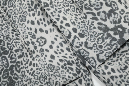 Leopard Print Paratrooper Wide-Leg Cargo Pants WN16164