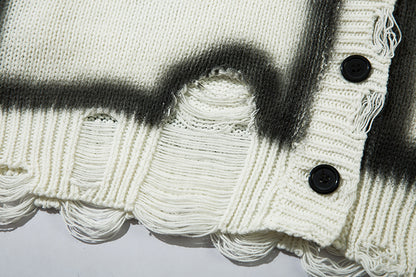 Zebra Print Oversize Knit Sweater WN11414