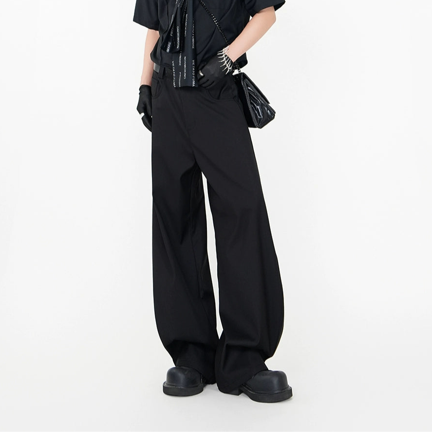 Oversize Short Sleeve Shirt & Curved Wide Leg Trousers Setup WN17445