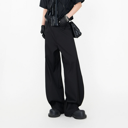 Oversize Short Sleeve Shirt & Curved Wide Leg Trousers Setup WN17445