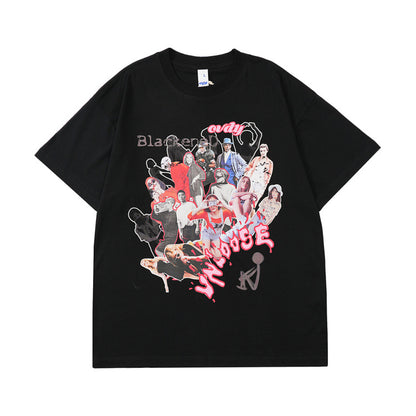 Anime Graphic Oversize Short Sleeve T-Shirt WN12474