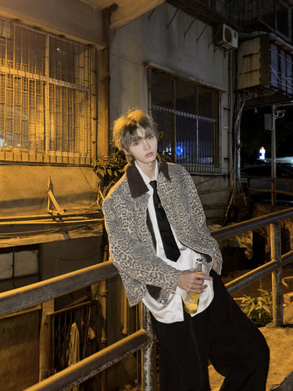 Leopard Print Sherpa Thick Jacket WN20723