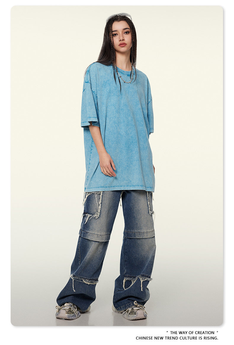 Washed Heavyweight Oversize Short Sleeve T-Shirt WN6078