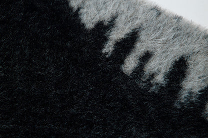 Colorblock Butterfly High-Neck Oversize Knit Cardigan WN11392