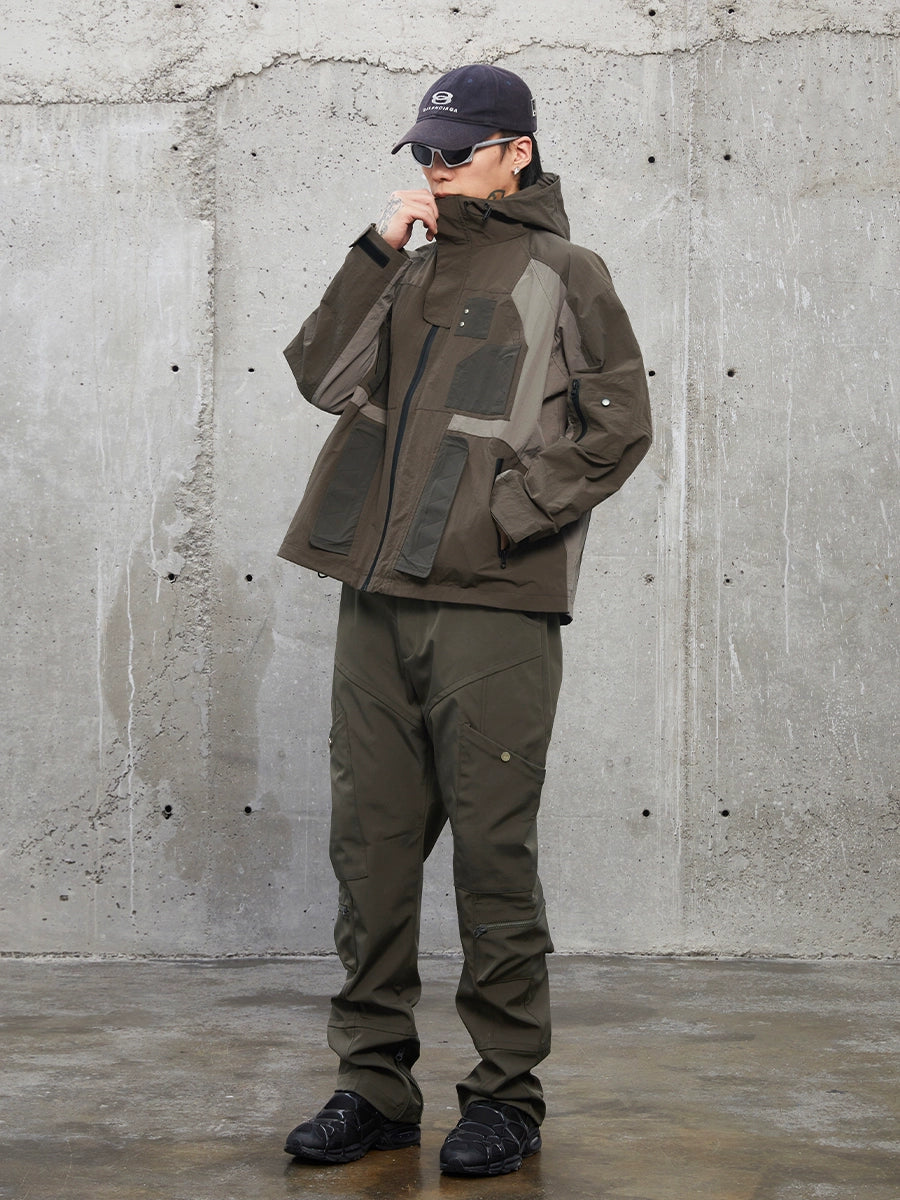 Oversize Nylon Hooded Jacket WN12244