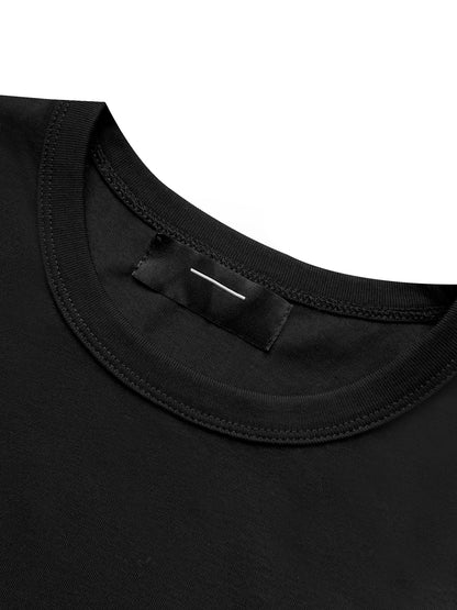 Cuff Embroidery Regular Shoulder Short Sleeve T-Shirt WN27076