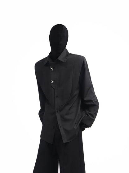 Deconstruction Panel Oversize Long Sleeve Shirt WN23775