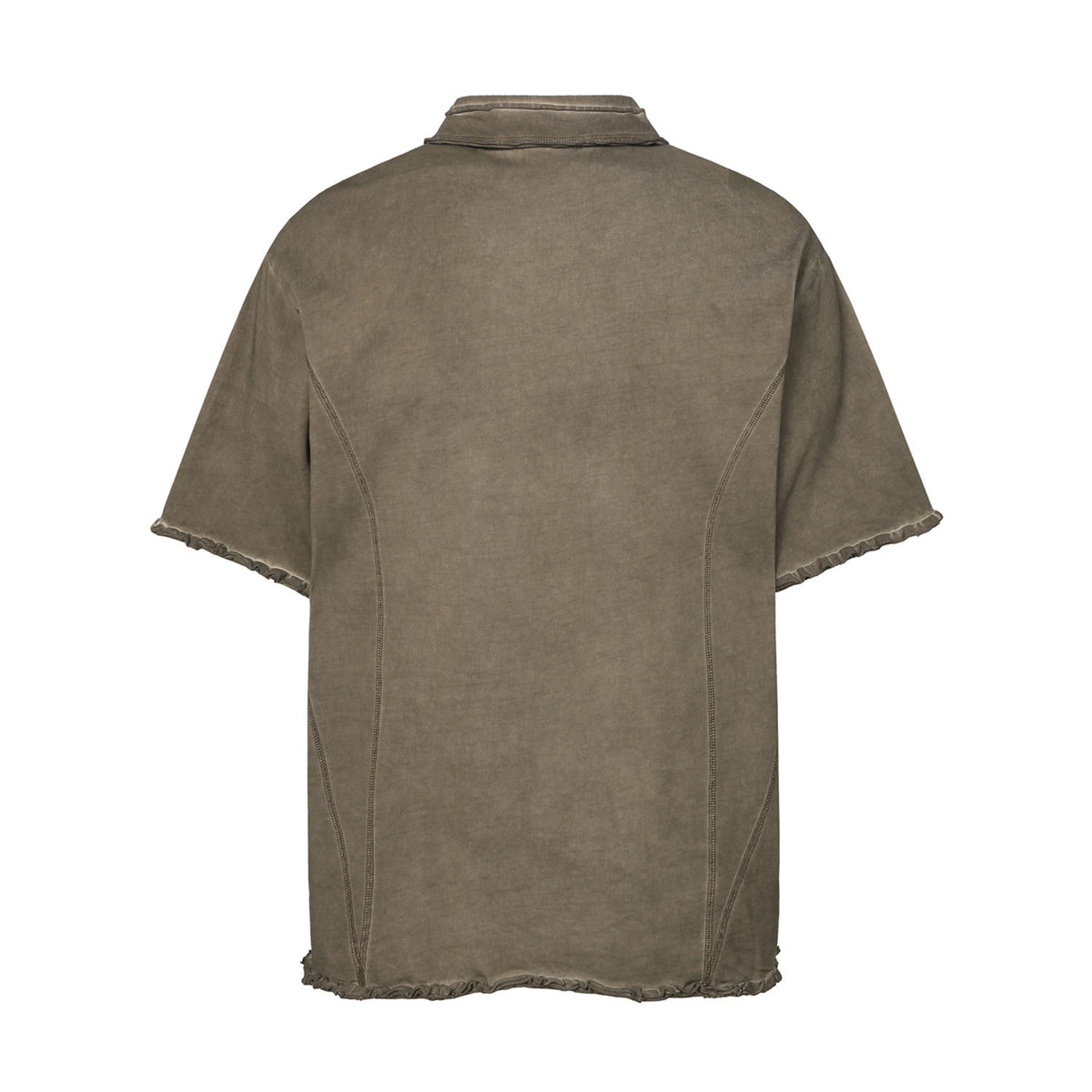 Raw Hem Panel Short Sleeve Polo Shirt WN26963