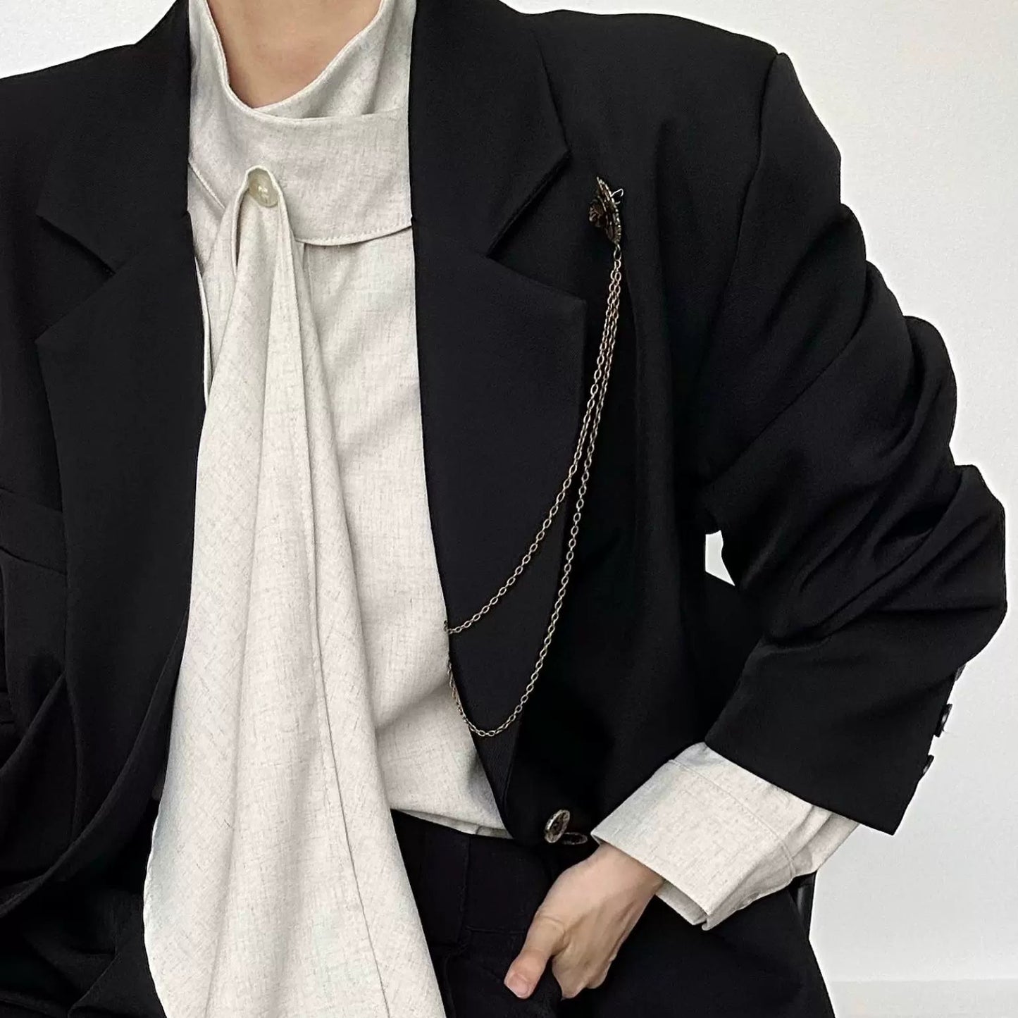 Chain Tassel Floral Brooch Accessory WN19655