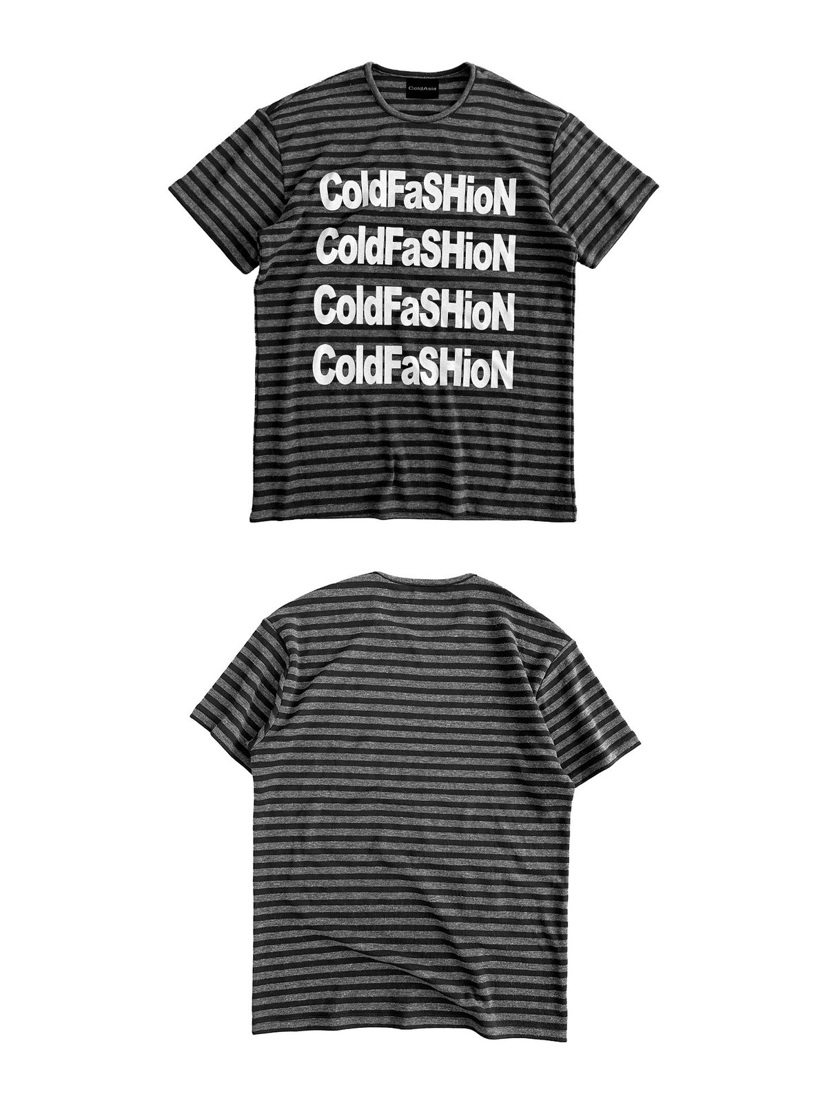 Striped Logo Print Short Sleeve T-Shirt WN27166