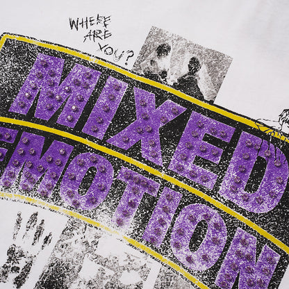 Washed Letter Graphic Short Sleeve T-Shirt WN28084