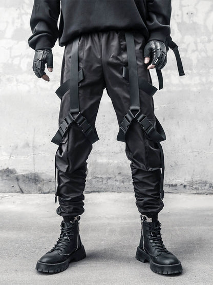 Strap Cuffed Cargo Straight Pants WN22301