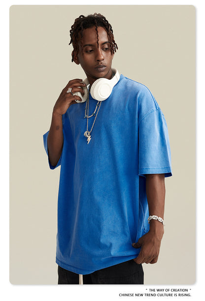 Washed Oversize Short-sleeve T-shirt WN6457