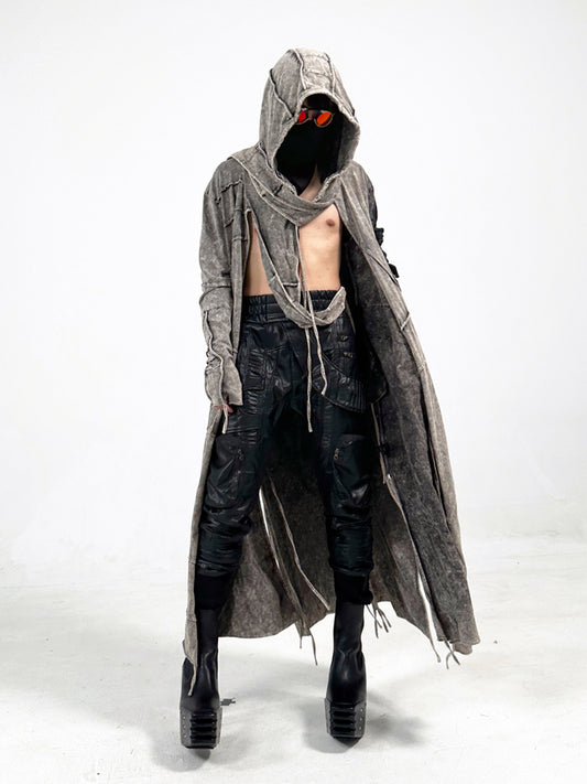 Tie-Dye Washed Hooded Long Sleeve T-Shirt WN13825